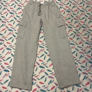 TNA Gray Cargo Track Pants